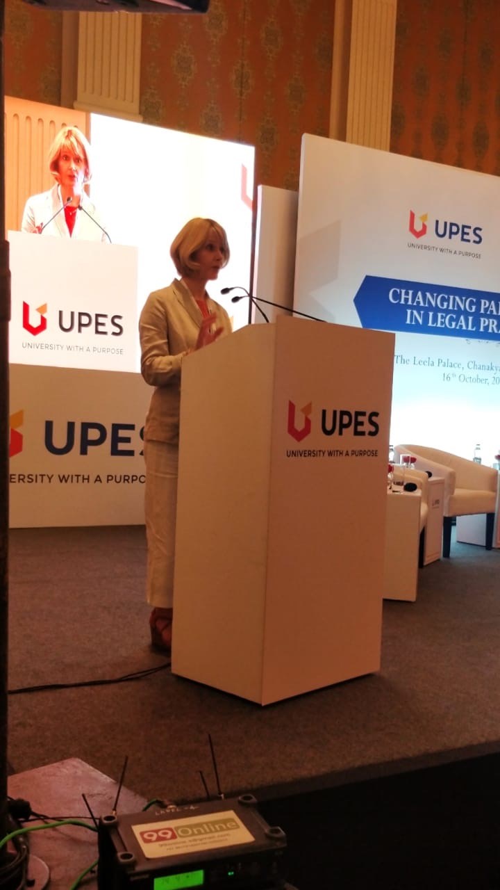 Professor Andrea Nollent, Vice-Chancellor & CEO, speaking at UPES Conference