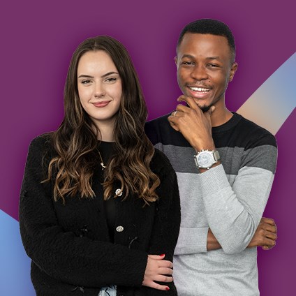 Two smiling students