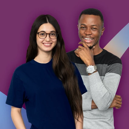 Two smiling students