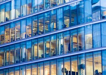 Offices in a glass fronted building