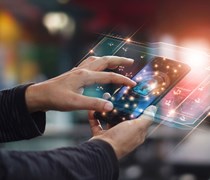 Person using a mobile phone