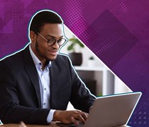 Man working on laptop