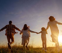 Family holding hands