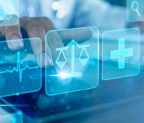 Digital icons relating to law and medicine