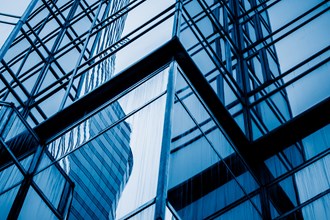 View of windows on a skyscraper