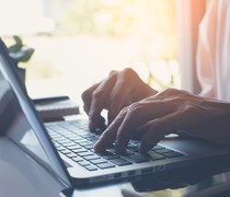 Person using a laptop