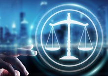 Finger touching icon of digital scales