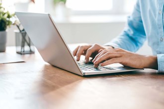 Student on laptop