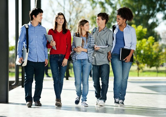 Group of smiling students