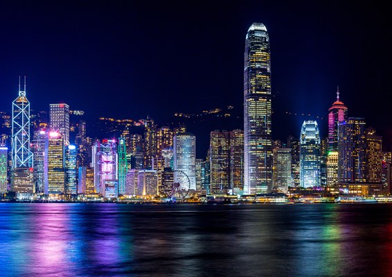 Hong Kong skyline at night