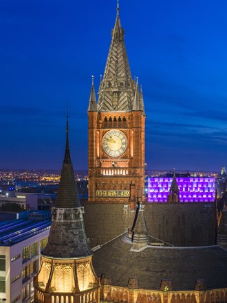 Liverpool skyline at night