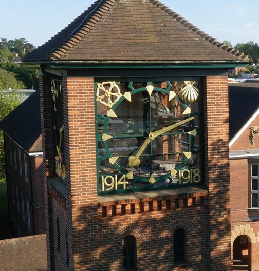 Clock tower at Reading University
