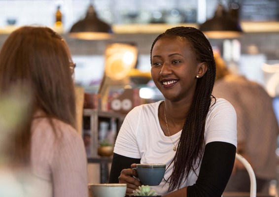 Students in coffee shop