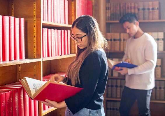Students in the University library