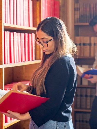 Students in the University library