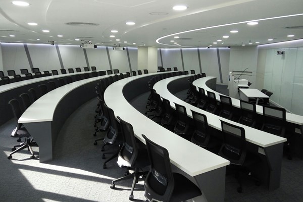Modern lecture theatre at HKMA Modern lecture theatre at HKMA