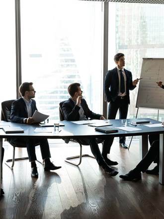 Business professionals in boardroom