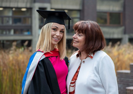 Mother and daughter at graduation