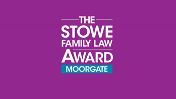'Stowe family law' as a typographic lockup