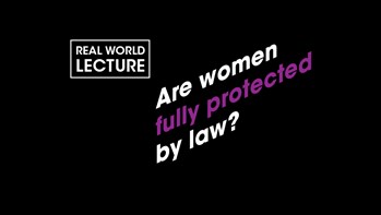 Are women fully protected by law? text on black background