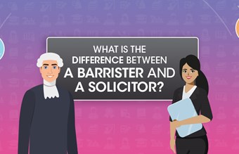 A barrister in wig and solicitor holding a folder