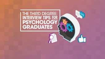 Interview tips for psychology graduates An outline of a head with cogs for the brain