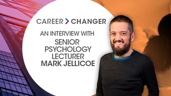 Our Senior Psychology Lecturer Mark Jellicoe, a smiling man with short cropped hair and full beard