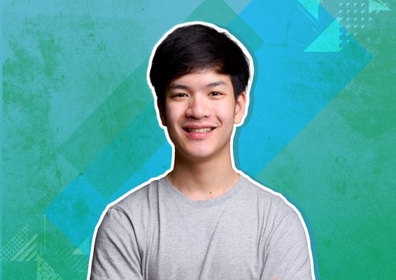 Smiling male student