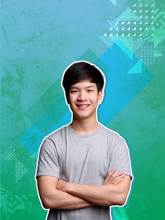 Smiling male student