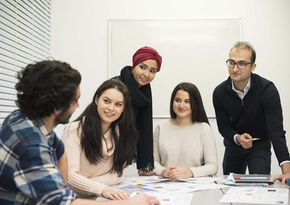 Group of students in class