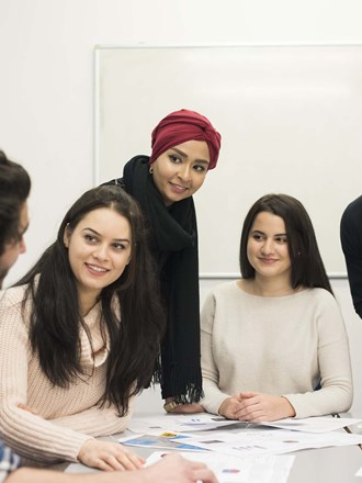Group of students in class